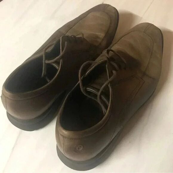 Rockport Brown Leather Men’s Dress Shoes Size 9.5 - Picture 2 of 15